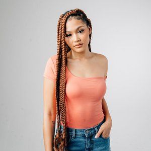 The Kamila Bodysuit Available in coral